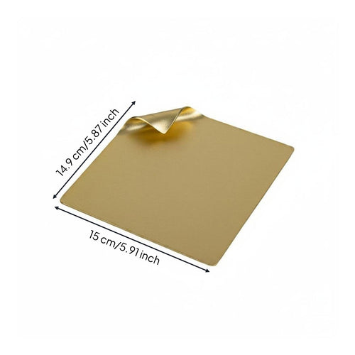 Corner Tray Mirror Polished Square Metal Tray Rust Resistant for Dining Table