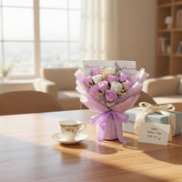 Soap Flower Arrangement Handmade Scented Flower Gift Freestanding