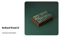 Multi-Compartment 20 Slot Bracelet Tray Showcase Quality Wooden Frame Jewelry Display Anti-Slip Surface for Retailers, Dresser Top, Closet