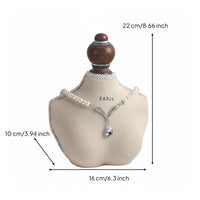 Pearl Necklace Display Stand Decorative Jewelry Holder Bust Elegant