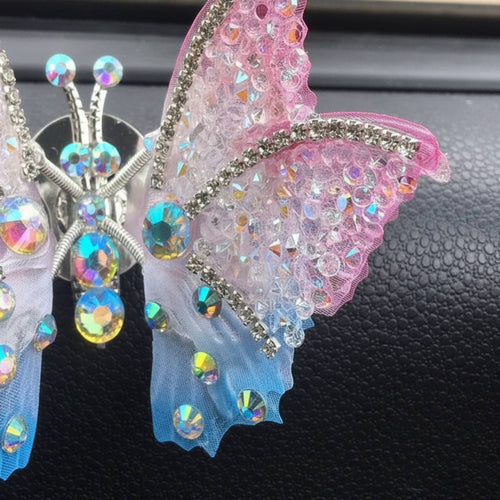3D Moving Fluttering Butterfly Decor Iridescent Colors for Women