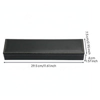 PU Leather Watch Box Stitch Trim Long Watch Box Easy to Clean