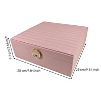 Multi-Tier Jewelry Box Large Capacity Multi-Compartment Jewelry Holder Watch and Band Storage Case Elegant Design for Travel