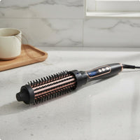 Curling Straightening Brush Digital Display Electric Hot Comb 360 Degree