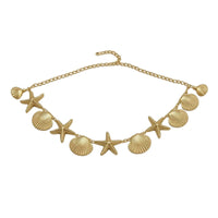 Belly Chain with Sea Star Charms Adjustable Waist Chain with Charms Boho