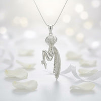 Angel Pendant Necklace Shiny Angel Pendant Necklace Hanging Loop