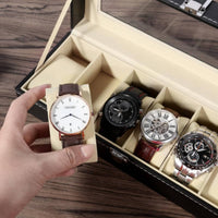 Watch Display Box Scratch Resistant Leather Watch Box Lockable