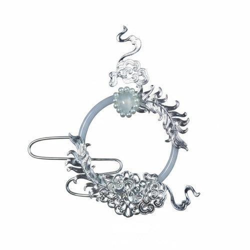 Traditional Chinese Attire Hair Accessory Set Detachable Ribbons Ancient Design Hairpin and Crown Set Chinese Hair Coronet
