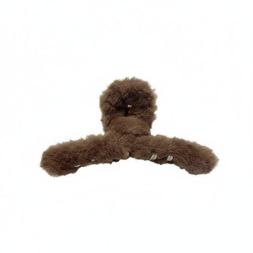 Furry Grip Fastener Korean Design Furry Fastener Furry Jaw Clamp Strong Hold Fuzzy Hair Clamp Nonslip for Women, Everyday Wear