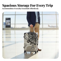 Wheeled Trolley Case Combination Lock 4-Wheel Travel Suitcase Telescoping Handle