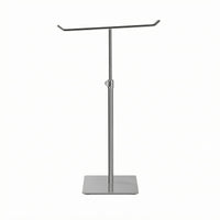 T-Shaped Display Stand Square Base Tabletop Handbag Holder Stable