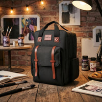 Hairdressing Bag Structured Makeup Tool Backpack Organizer for Hairdressers, Salon
