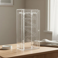 Necklace Display Box Transparent Acrylic Necklace Box Compact Organizer