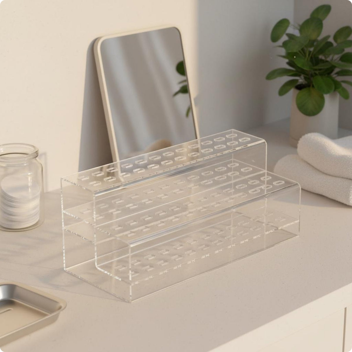 Eyelash Tweezer Stand Large Capacity Beauty Storage Easy to Clean