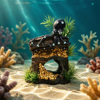 Resin Aquarium Decoration Weathered Aquatic Tank Ornament Detailed