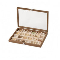 24 Compartment Jewelry Box Compartmented Tray Display Storage Dust Protection
