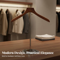 Long-Lasting T-Shaped Clothing Stand Stable Base Adjustable Shirt Display Stand Easy Assembly for Boutique Owners, Trade Display