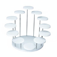 Multi Tier Display Stand Versatile Use Round Cupcake Stand for Trade Exhibition