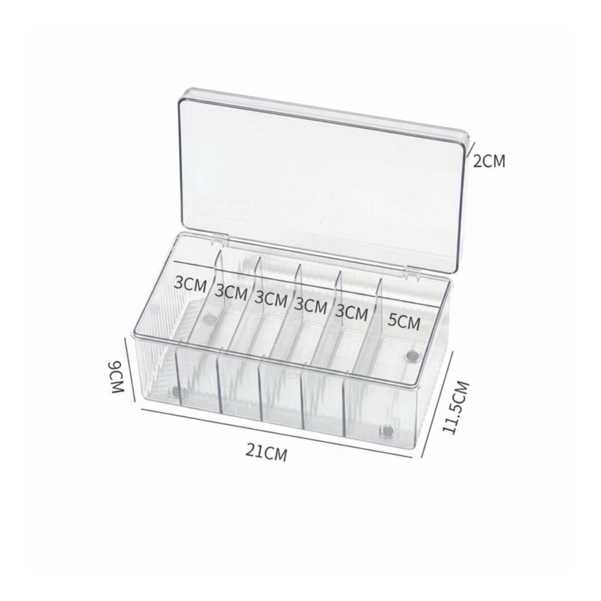 Acrylic Eyelash Storage Box with Lid Lash Extension Organizer Transparent