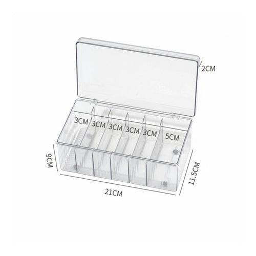 Acrylic Eyelash Storage Box with Lid Lash Extension Organizer Transparent
