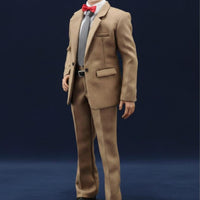 1:6 Scale Doll Suit Bow Tie Action Figure Clothing Set Dark Belt Toy Apparel