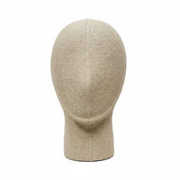 Textile Covered Mannequin Head Multi-Purpose Linen Hat Display Stand Stable Base