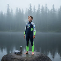 1.5mm Thermal Wetsuit Cold Protection Kids' Full-Piece Wetsuit Single Piece Neoprene Suit 4-Way Stretch for Surfing, Snorkeling