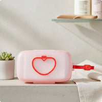 Wet Wipe Container Heart-Shaped Opening Travel Tissue Holder Side Pull Loop