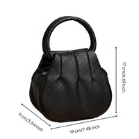 Round Handbag Portable Small Top Handle Bag Lightweight for Shopping, Travel