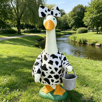 23 Inch Goose Clothes Cow Print Goose Costume for Yard, Farm