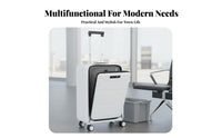 Large Capacity Front-Unfastening Foldable Suitcase Lightweight Front-Unfastening Hard-Shell Suitcase 360° Wheels Luggage Wet and Dry Separation for Travelers, Adults, Women, Business Trips, Vacations, Vacation, Airports