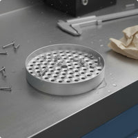 Screw Sorting Tray Zinc Alloy Perforated Screw Tray Silver Finish
