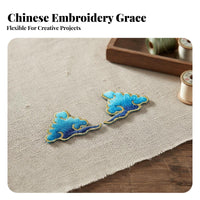 Gilded Accents Phoenix Crown Embroidery Kit Traditional Chinese Attire Headdress Material Set for Brides, Cosplayers, Weddings