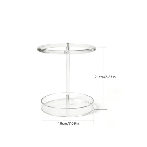 Acrylic Jewelry Organizer Sturdy Structure Double Layer Necklace Holder