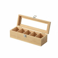 Acrylic Lid Box Divided Compartments Compartment Case for Desktop, Vanity