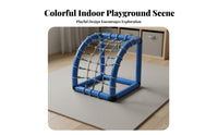 DIY Accessory Climbing Wall Panel Improves Physical Skills Trampoline Ladder Colorful Design Playset Pegboard Easy to Install for Toddlers, Parents, Playroom, Backyard, Bedroom