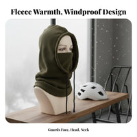 Balaclava Warm Fleece Balaclava Windproof Fleece Hood Full Coverage Winter Ski Face Covering Multi-Functional for Cyclists