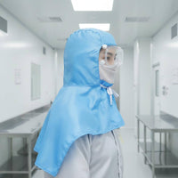 Anti Hood Breathable Dust-Resistant Cape Hat Cleanroom Hood for Factory Workers, Laboratories