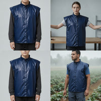 Outerwear Water-Resistant Raincoat with Stand Collar for Spraying