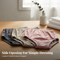 Side Snap Incontinence Briefs Washable Side Opening Underwear Breathable