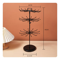 Rotating Jewelry Stand Multi-Tier Storage Solution Space Saving for Boutique