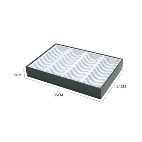 Scratch Protection Bracelet Display Tray Soft Foam Lining Grooved Bracelet Display Tray Compact & Space-Saving for Retailers, Dresser Top