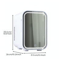 Cosmetic Refrigerator Removable Shelf Beauty Product Fridge Two-Way Power