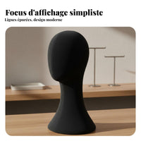 Velvet Head Form Elegant Design Hairpiece Display Stand Stable Base