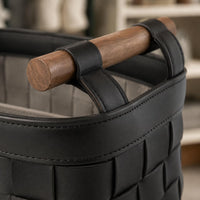 Bra Storage Basket Nesting Design Leather Storage Basket for Dressing Room