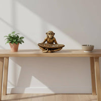 Gold Monkey Ornament Tray Tabletop Decoration Monkey Jewelry Tray