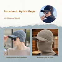 Winter Cap, Thick Knit Hat, Unisex, Ear Cover, Warm