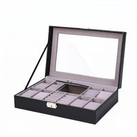 Watch and Jewelry Box Transparent Window Jewelry Watch Box Jewelry Band Slots