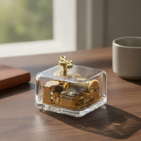 Clear Acrylic Musical Mechanism Visible Gears Musical Item Easy to Use
