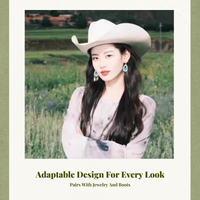Cowboy Hat Wide Brim Protection For Women Teens Outdoor